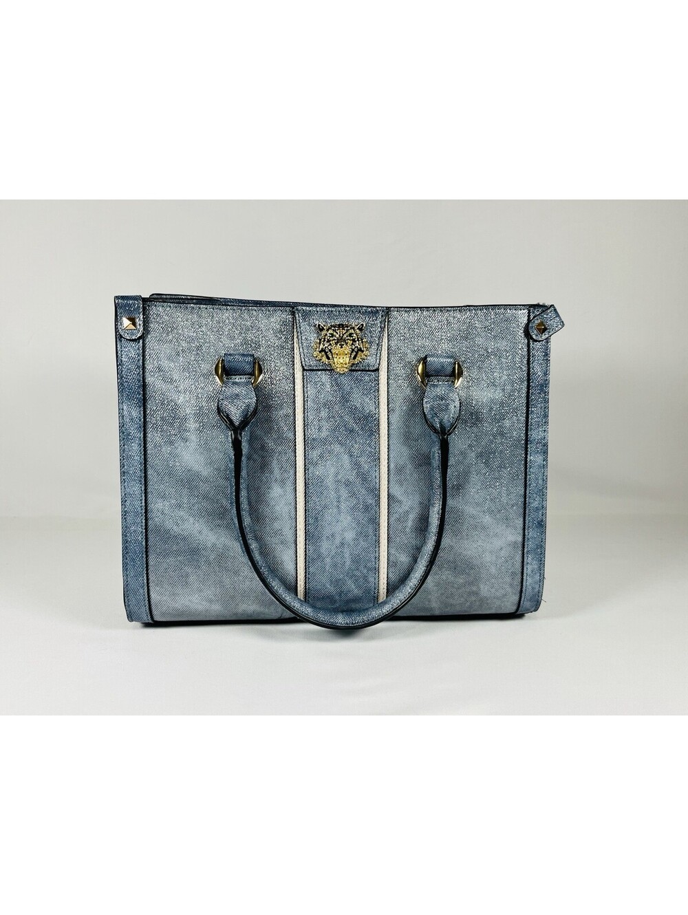 Aldo Convertible Satchel/Crossbody Bag Chambray Denim Denim Blue